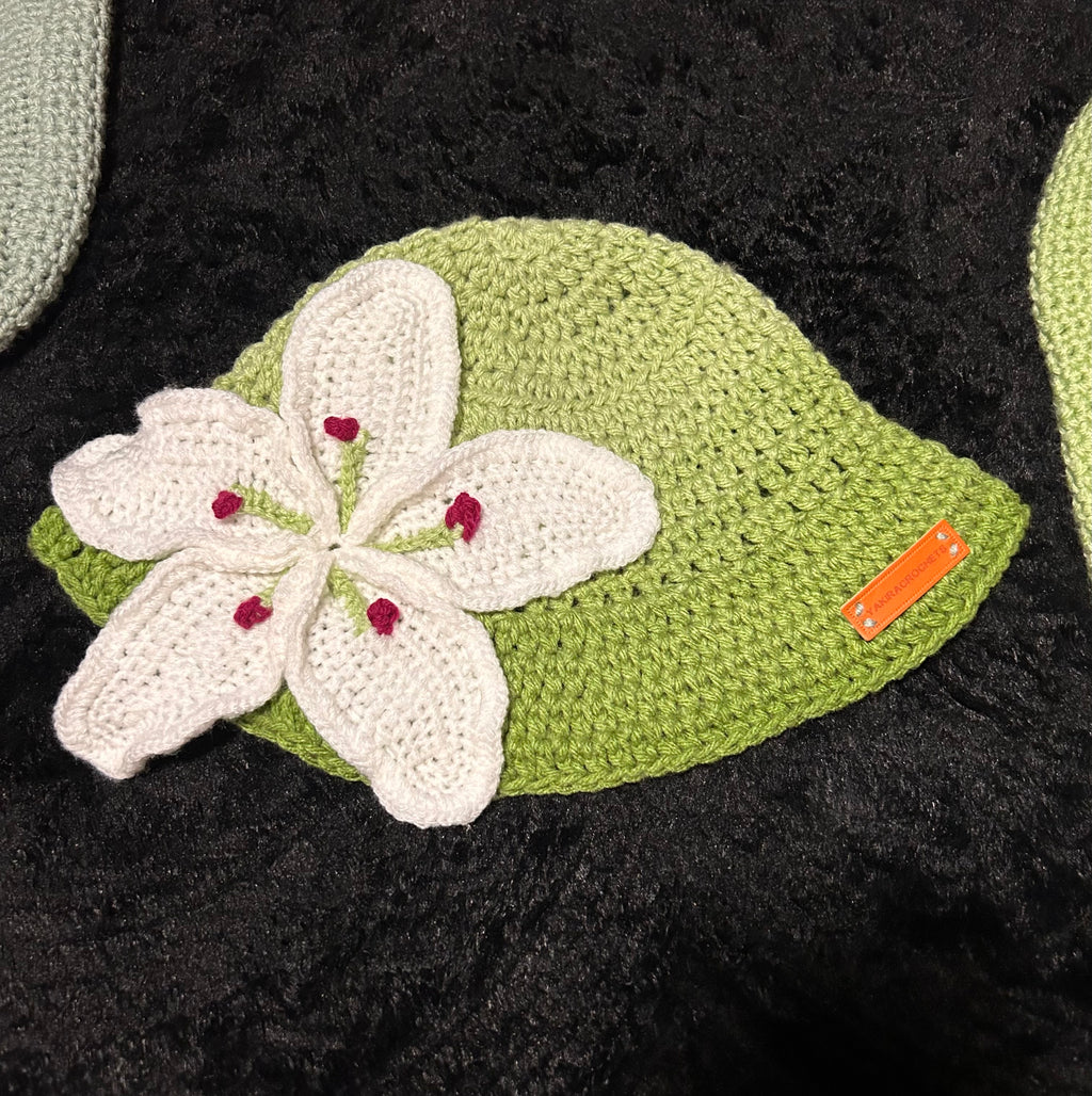 Flower hat (Green ombré)