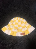 Checker bucket hat (yellow)